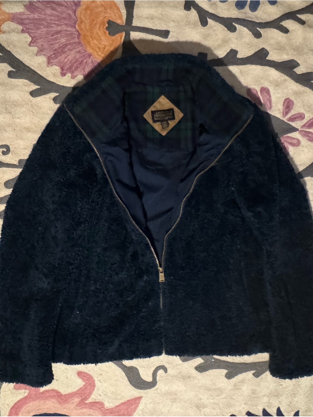 Pendleton womens Navy Sherpa-Lined Jacket